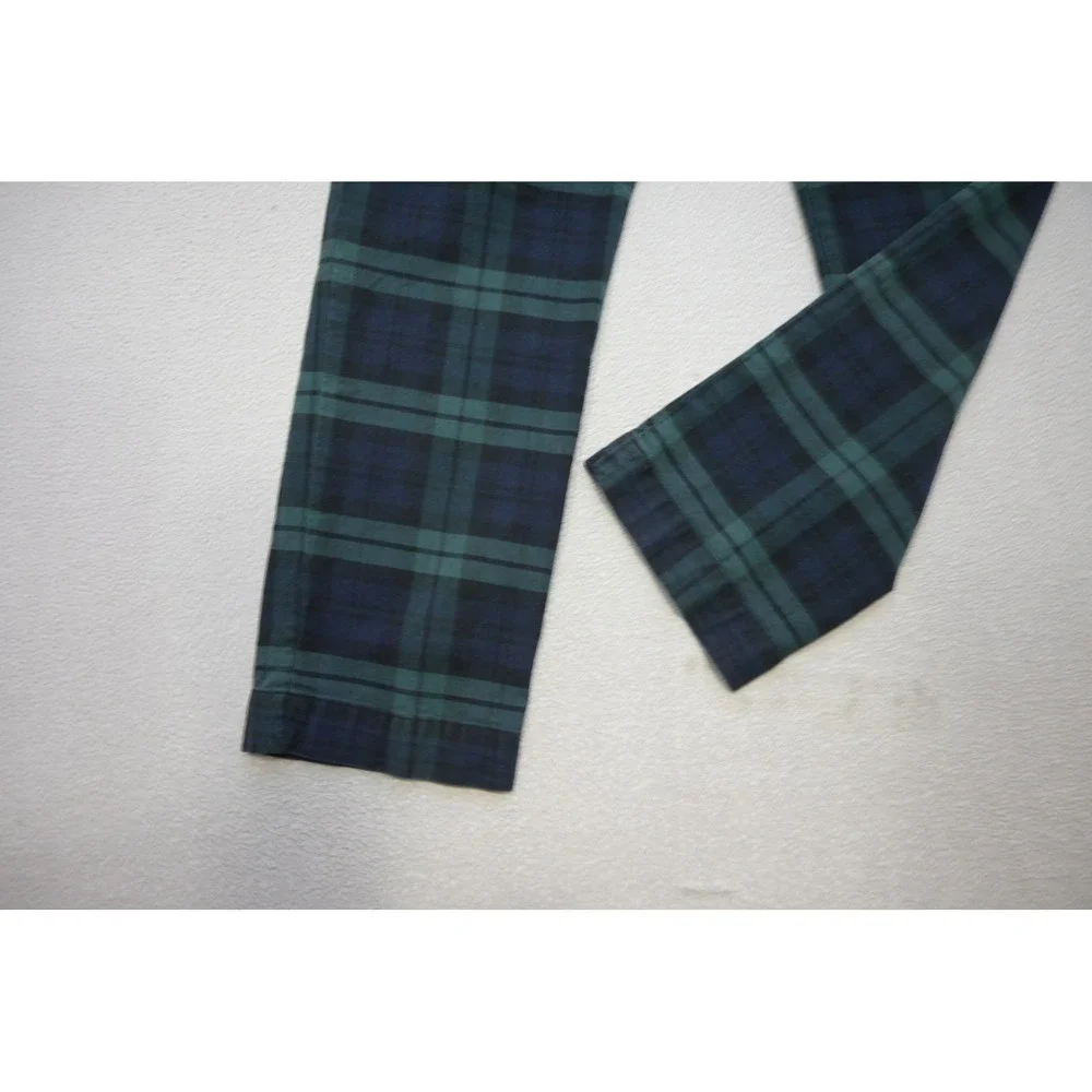 Polo Ralph Lauren Chinos Pants Mens 32x30 Green Black Watch Plaid Straight EUC